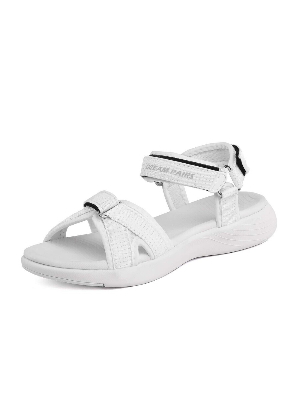 DREAM PAIRS Women's Athletic Sport Sandals Hiking Sandal White Size 7